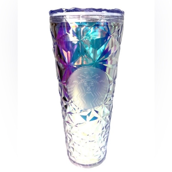 Starbucks Other - Starbucks 2023 Holiday 24oz Venti Tumbler White Diamond Unicorn Iridescent Prism